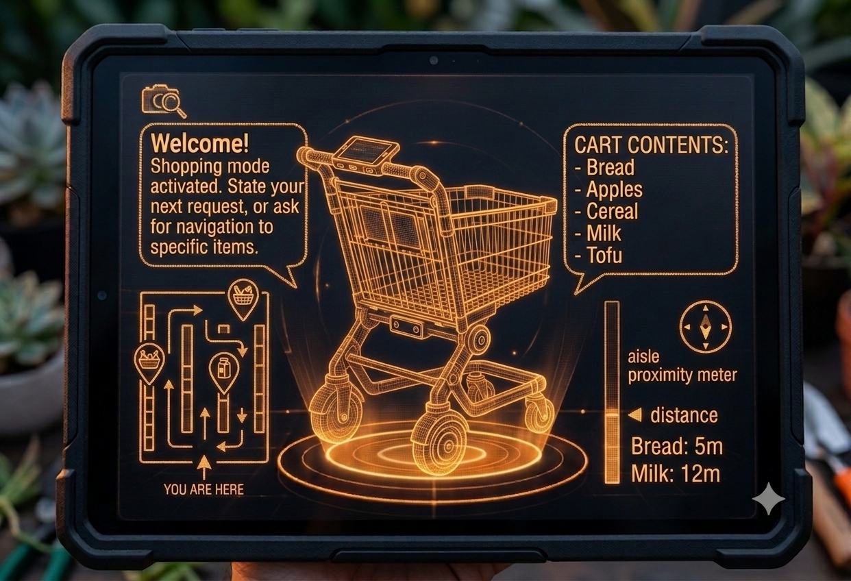 The Smart Shopping Trolley for the Visually Impaired is an assistive technology project designed to help visually impaired individuals shop independently and safely. Using embedded systems, sensors, and IoT technologies, the trolley provides obstacle detection, navigation assistance, and product guidance to improve the shopping experience. This project demonstrates how smart automation can enhance accessibility, promote independence, and support inclusive retail environments.